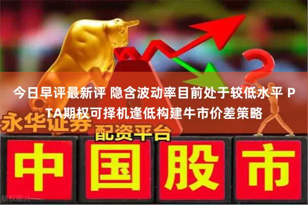 今日早评最新评 隐含波动率目前处于较低水平 PTA期权可择机逢低构建牛市价差策略