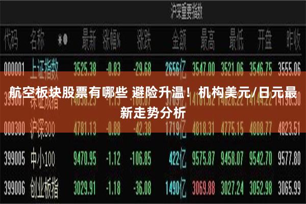 航空板块股票有哪些 避险升温！机构美元/日元最新走势分析