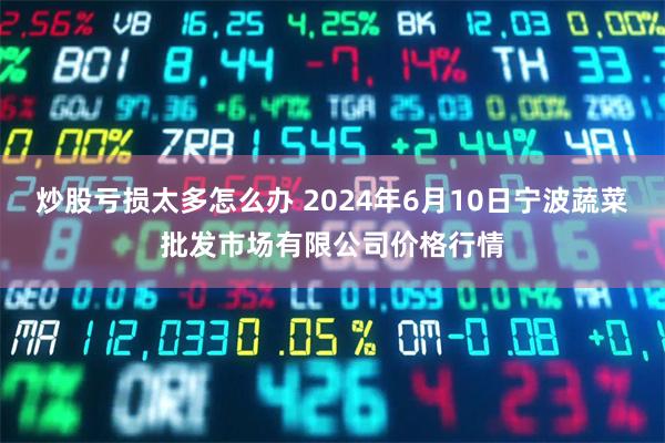 炒股亏损太多怎么办 2024年6月10日宁波蔬菜批发市场有限公司价格行情