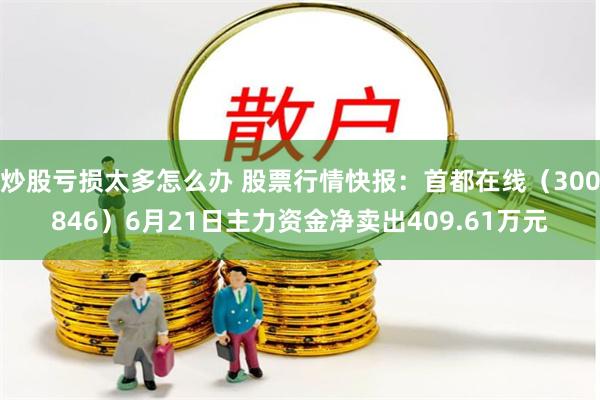 炒股亏损太多怎么办 股票行情快报：首都在线（300846）6月21日主力资金净卖出409.61万元