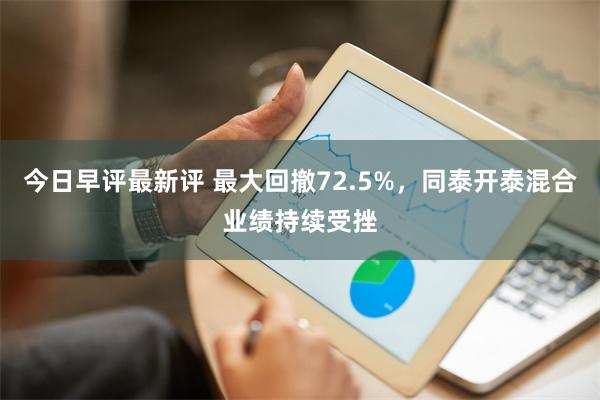 今日早评最新评 最大回撤72.5%，同泰开泰混合业绩持续受挫