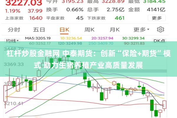 杠杆炒股金融网 中泰期货：创新“保险+期货”模式 助力生猪养殖产业高质量发展