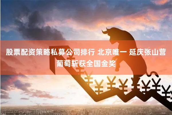 股票配资策略私募公司排行 北京唯一 延庆张山营葡萄斩获全国金奖